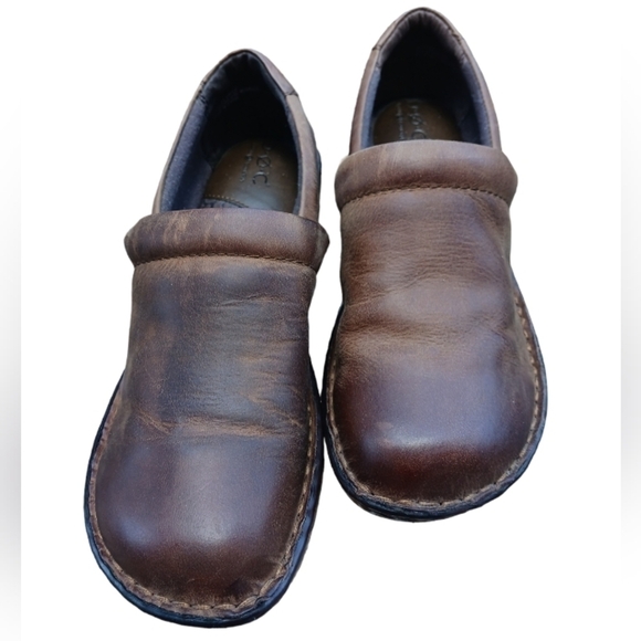BOC Born Concept Chocolate Oiled Leather Clogs - Picture 5 of 9